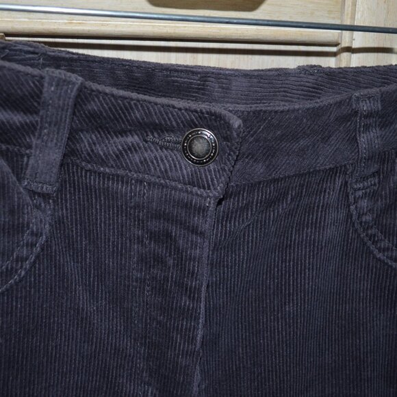 Denim & Co. Corduroy 5 Pocket Flare Cut Jeans, Dark Gray - NWOT - Picture 2 of 9